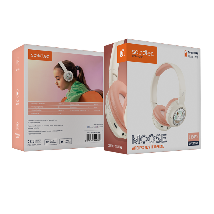 Porodo Soundtec Moose Wireless Kids Headphone