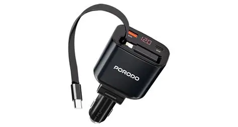 Porodo 105w Dual Port | Dual Connector Car Charger