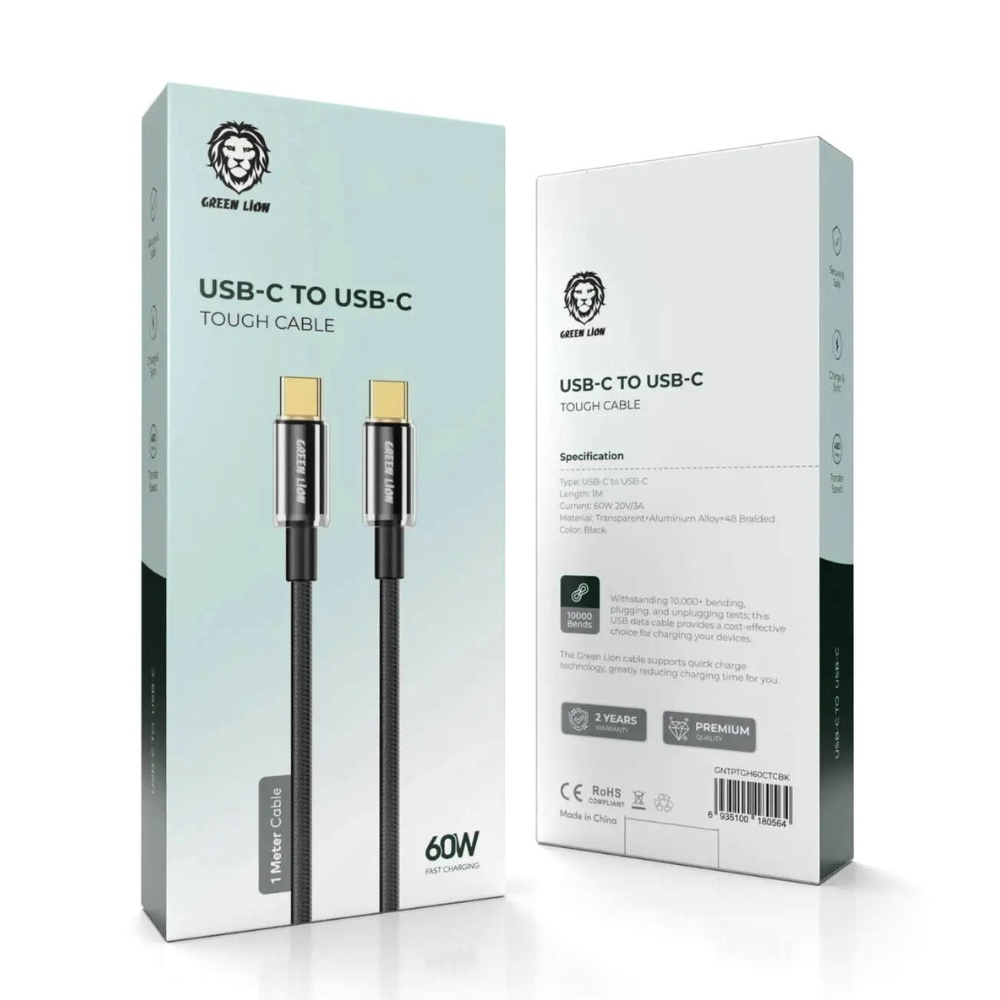 Green Lion USB-C to USB-C Touch Cable 1M
