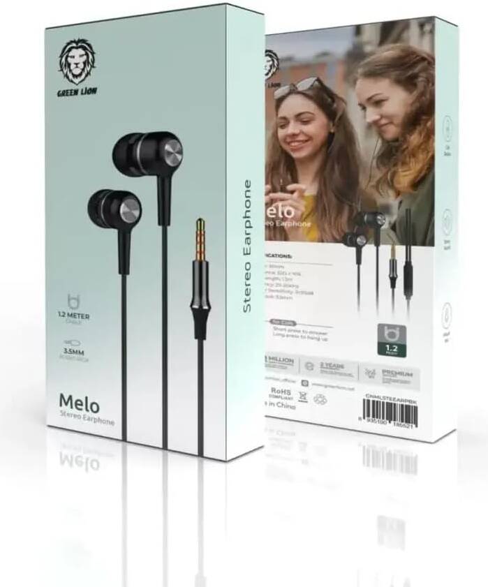 Green Lion Melo Stereo Earphone 1.2M 3.5MM Audio Jack