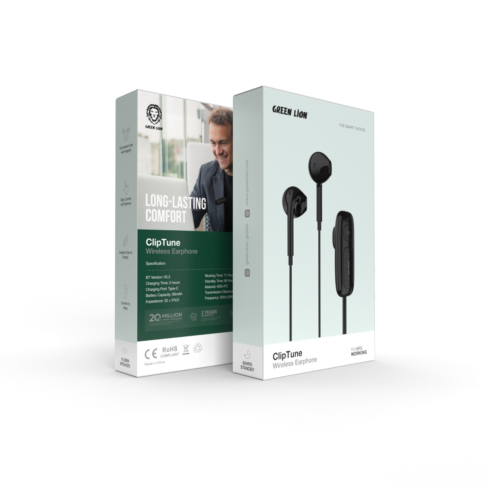 Green Lion ClipTune Wireless Earphone 11H