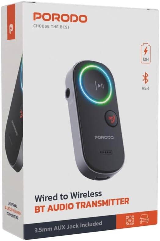 Porodo Wired To Wireless BT Audio Transmitter
