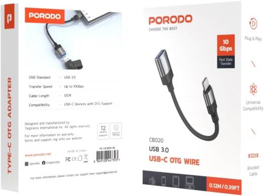 Porodo CB020 Usb 3.0 Usb-c Otg Wire