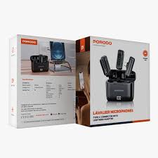 Porodo Lavalier Microphones Type-C Connector With Lightning Adapter 12H