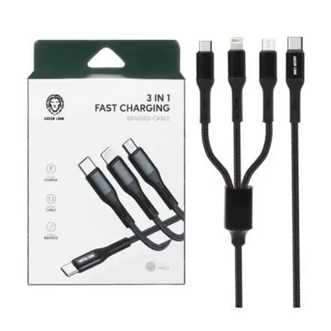 Green Lion 3 IN 1 Silicon Cable Type-C