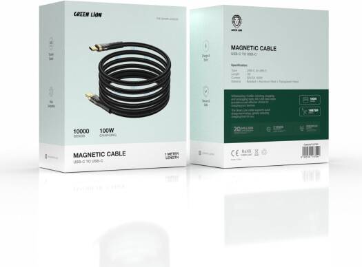 Green Lion Transparent Cable USB-C to USB-C 1M