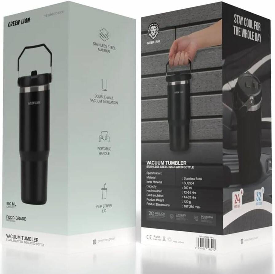 Green Lion Vacuum Tumbler 900ml Bottle