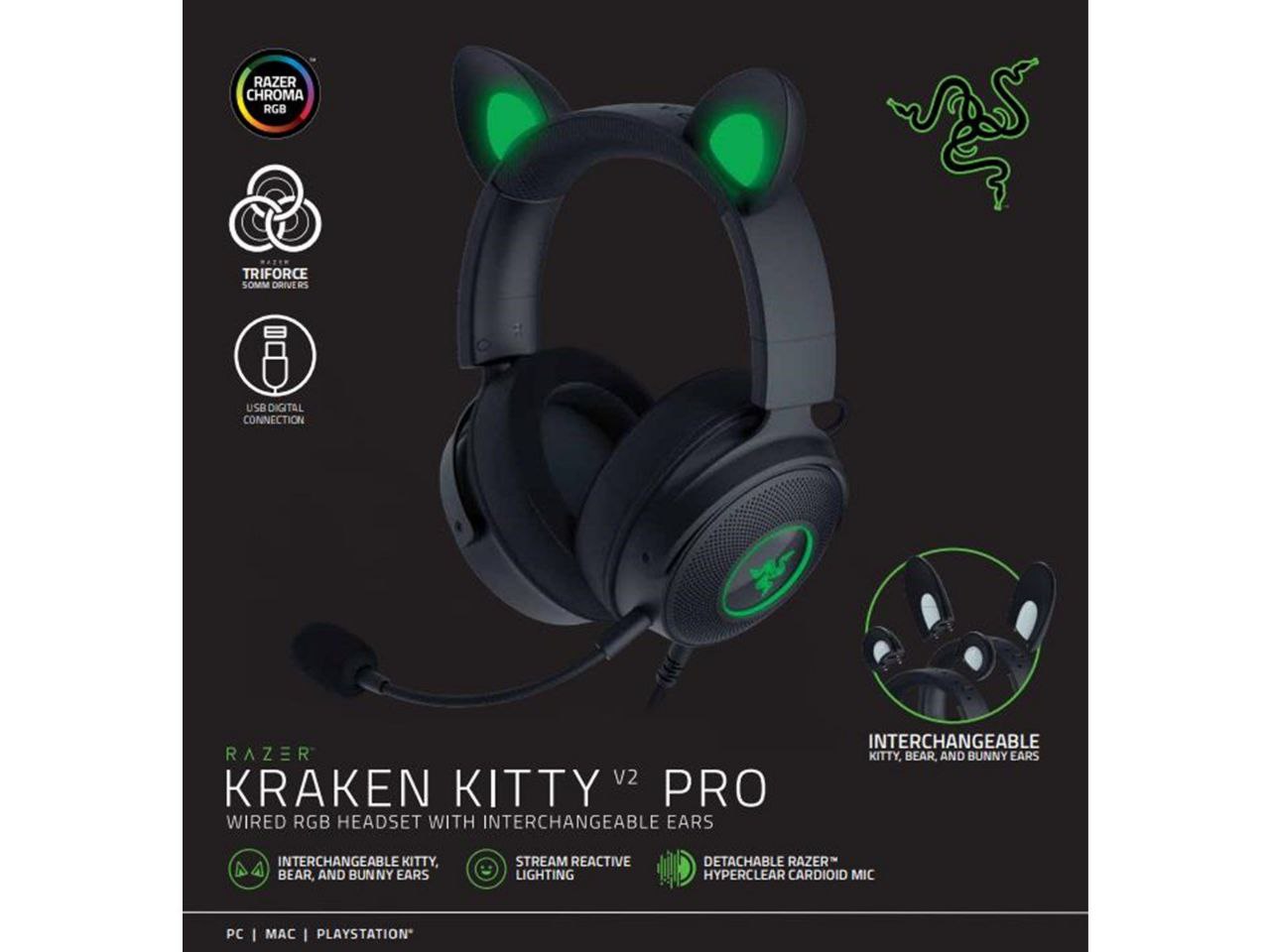 Razer Kraken Kitty V2 Pro Quarty Edition Wired RGB Headset With Interchangeable Ears