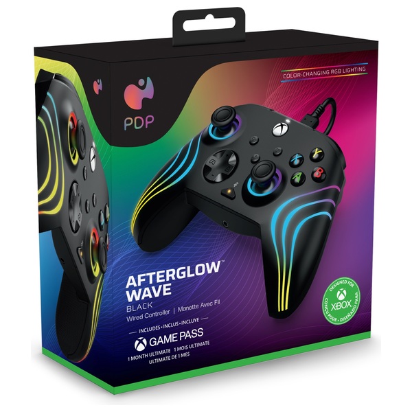 PDP AfterGlow Wave Black Wired Controller FOR Xbox
