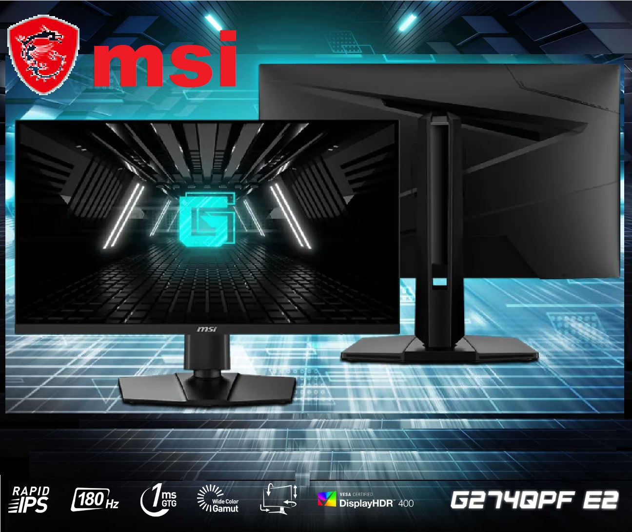 Msi G274QPF E2 ESports Gaming Monitor 27 inch 180Hz