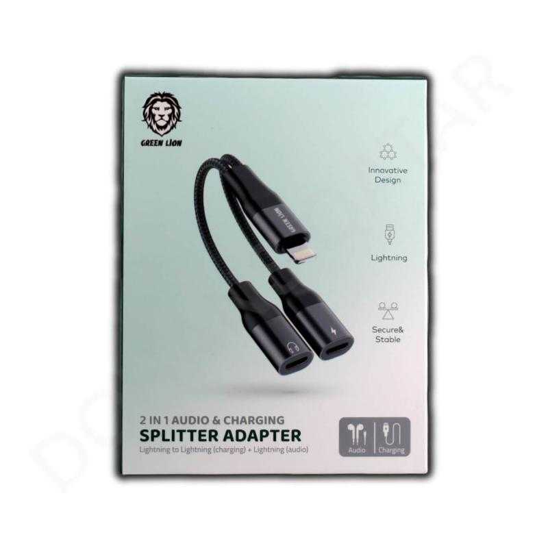 Green Lion 2 in 1 Audio & Charger Lightning to Lightning (3.55mm)