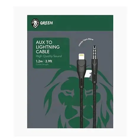 Green Lion AUX 3.5 to Type-C Cable 1.2M 2.4A