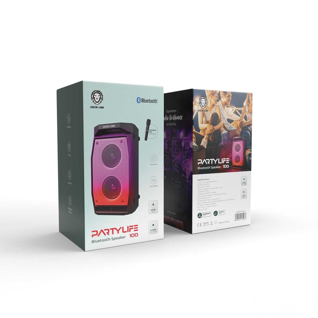 Green Lion Party Life Bluetooth Speaker 100