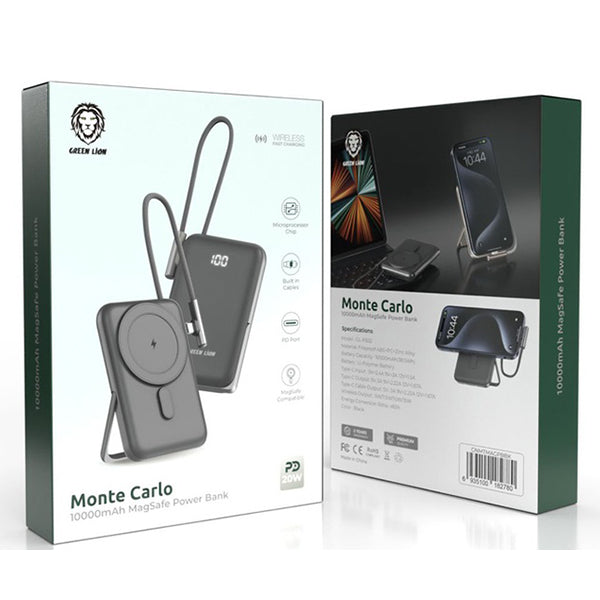 Green Lion Powerbank & foldable Mobile Stand 10000mAh