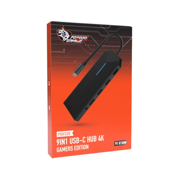 Porodo 9 in 1 USB-C Hub 4K PDX526