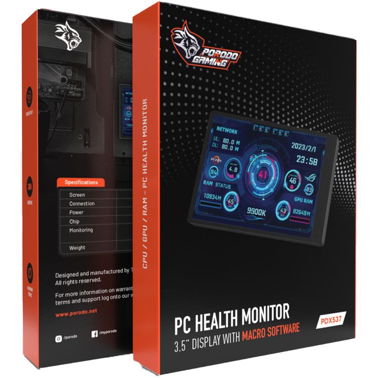 Porodo PC Health Monitor 3.5 Display PDX537