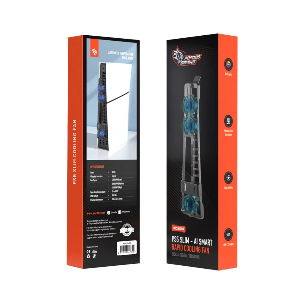 Porodo PS5 Digital & Disc Rapid Cooling FAN PDX616