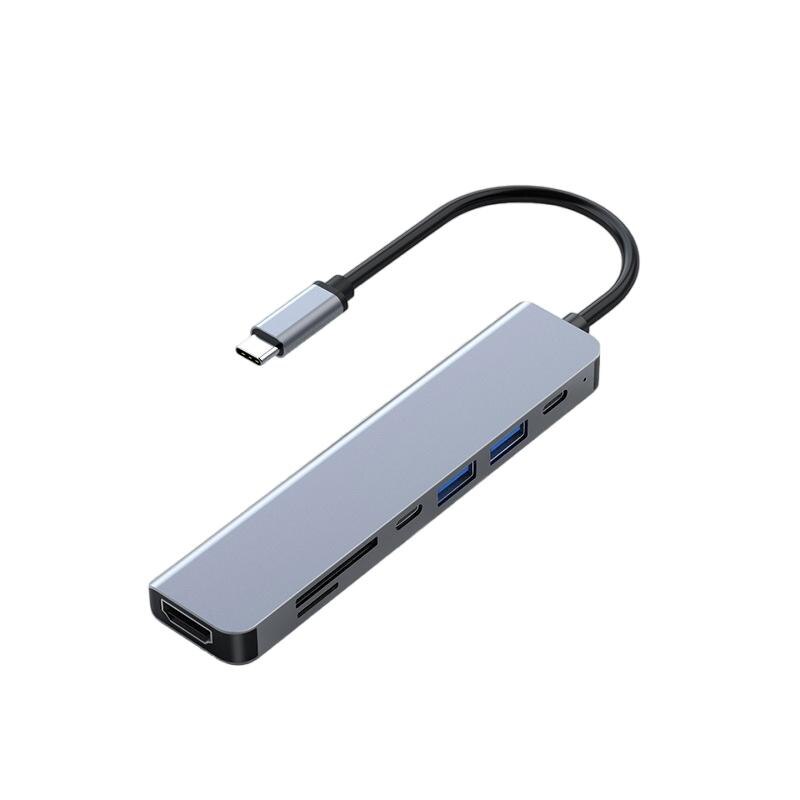 7IN1 HDMI4K30HZ + USB3.0 + USB2.0 + TYPE C + CARD READER + MICRO SD + LAN