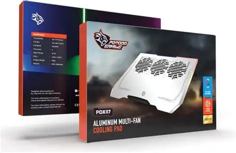Porodo PDX 117 Aluminum Multi-Fan Cooling Pad