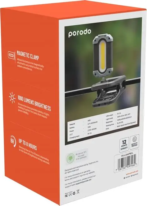 Porodo Lifestyle Megnetic 4000mAh Outdoor Lamp