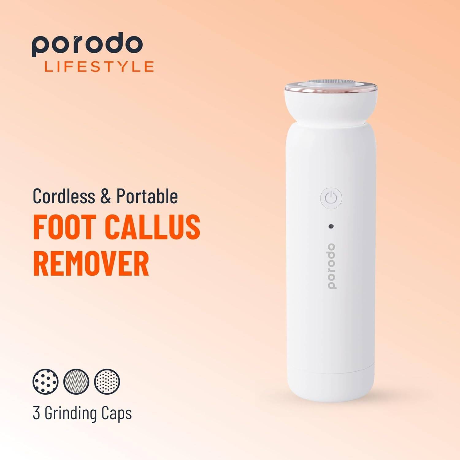 Porodo Lifestyle Cordless & Portable Foot Callus Remover