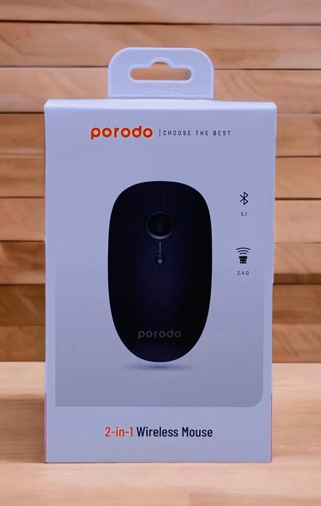 Porodo 2-IN-1 Wireless Mouse