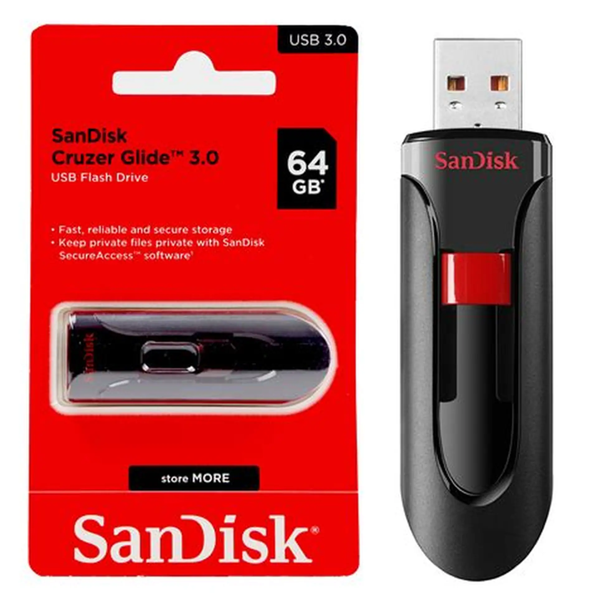 SanDisk Cruzer Glide 3.0 USB Flash Drive 64GB