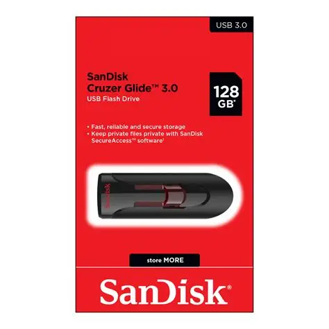 SanDisk Cruzer Glide 3.0 USB Flash Drive 128GB