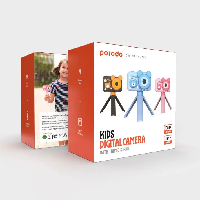 Porodo Kids Digital Camera With Tripod Stand