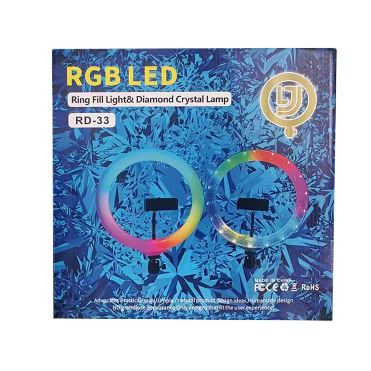 RGB Led RD-33 Ring Fill Light & Diamond Crystal Lamp