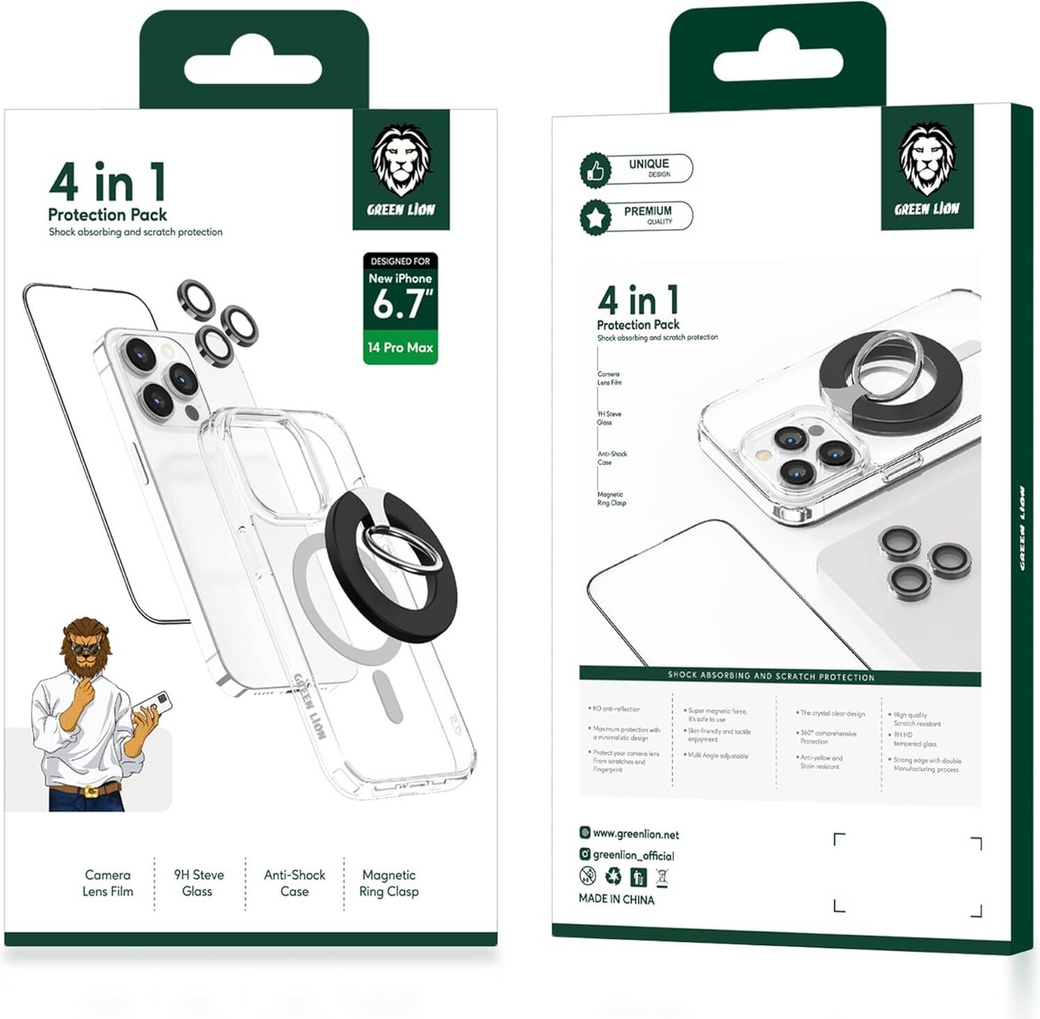 Green Lion Anti-Shock 14 Pro (6.1) Cover