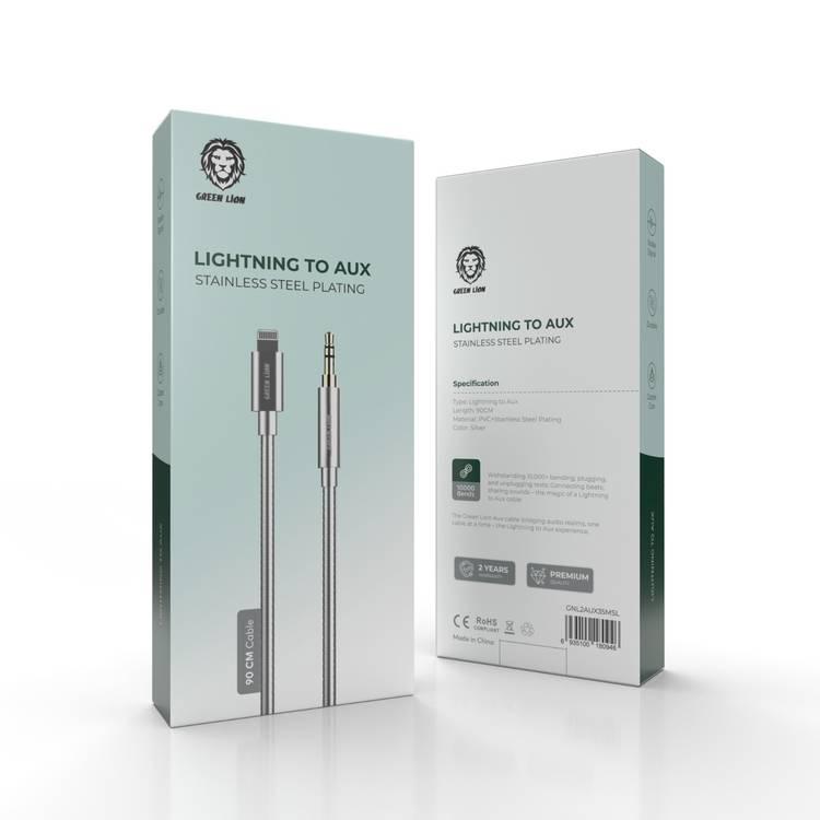 Green Lion Lightning TO AUX Stainless Steel Plating