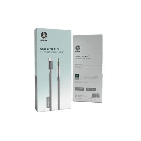 Green Lion USB-C TO AUX Stainless Steel Plating