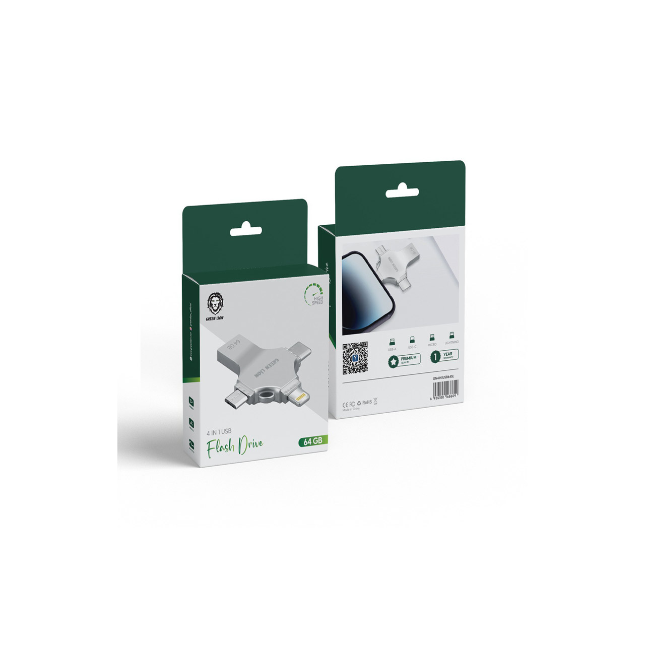 Green Lion 4 in 1 Pro Flash Drive 64GB