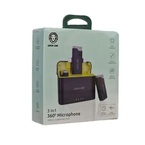Green Lion 3 in 1 360 Microphone Usb-c/Lightning/AUX