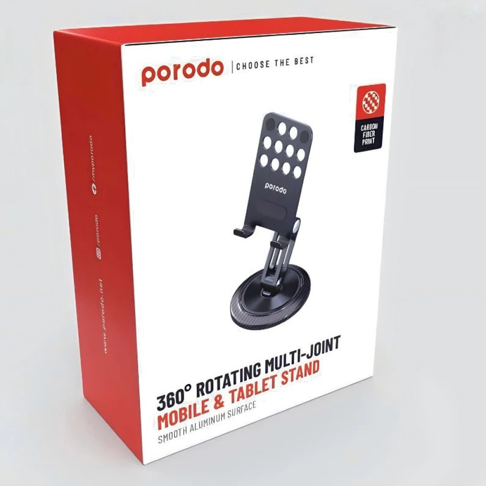 Porodo 360 Rotating Multi-Joint Mobile & Tablet Stand