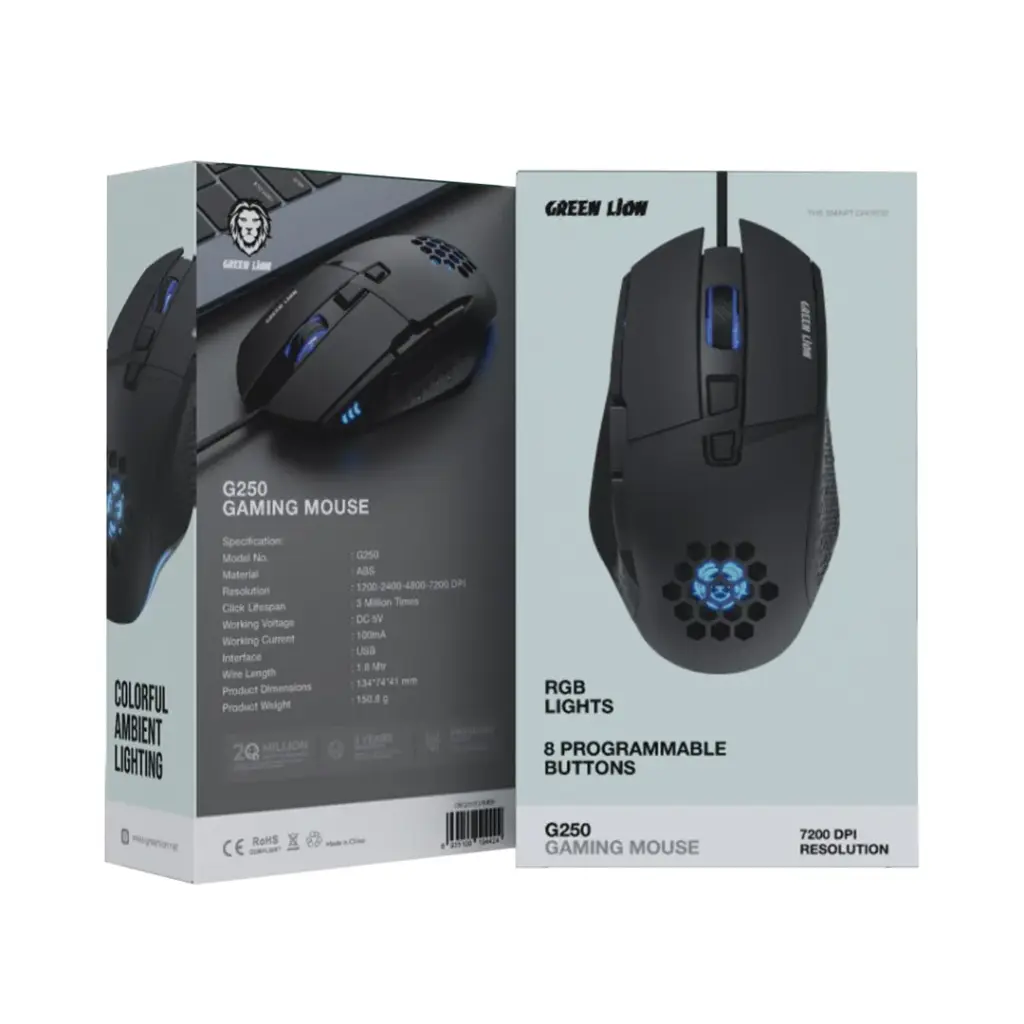 Green Lion DPI 3600 Wired Gaming Mouse