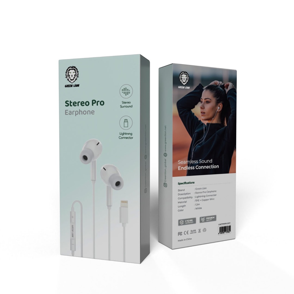 Green Lion Stereo earphone Lightning Connector