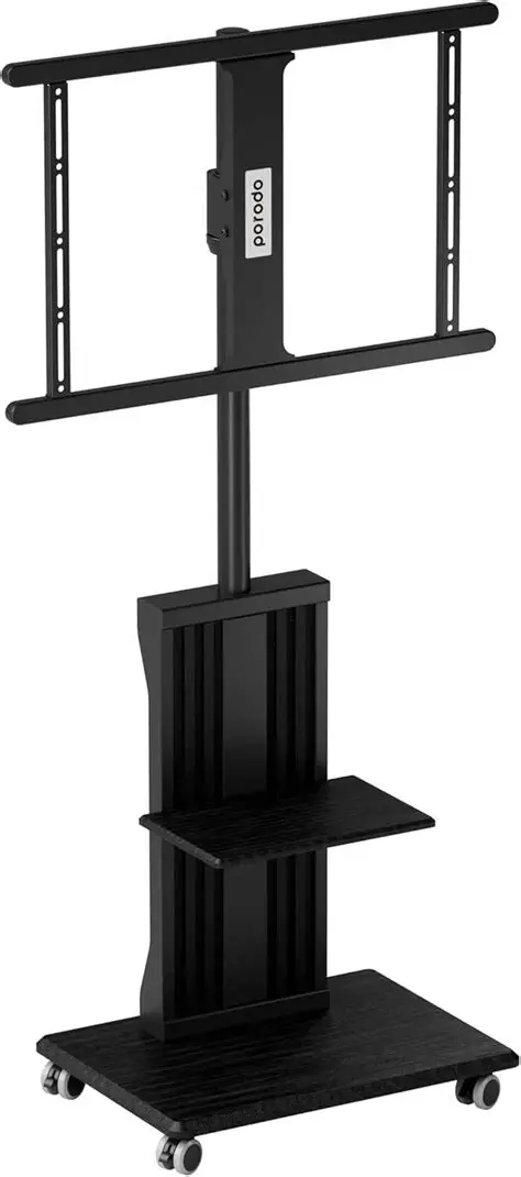 Porodo Mobile TV Stand Dynamic Swivel & Tilt Adjustable Heigt
