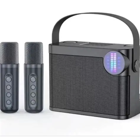SU-YOSD Wireless Karaoke Speaker With Two Wireless Microphone YS-206