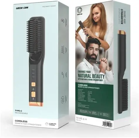 Green Lion Hair & Beard Straighener Comb
