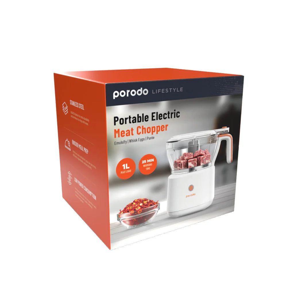 Porodo Lifestyle Portable Electric Meat Chopper 1L