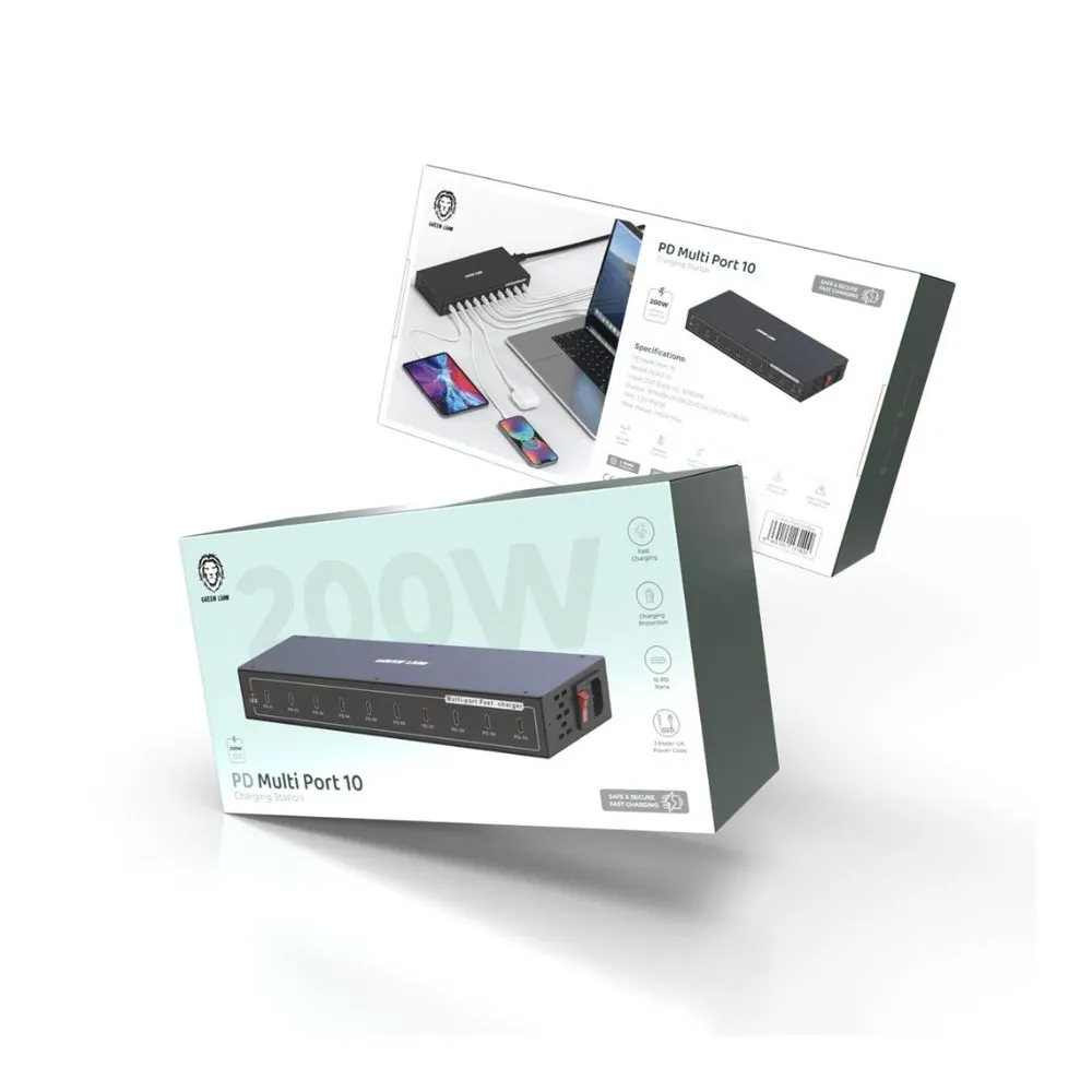 Green Lion PD Multi Port 10 Charging Station
