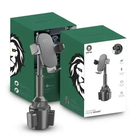 Green Lion Car Cup Holder phone Mount