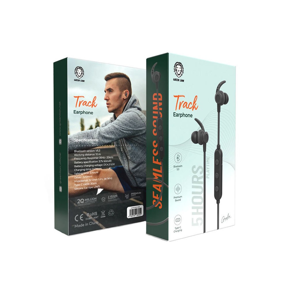 Green Lion Track earphone 5Hours type-c