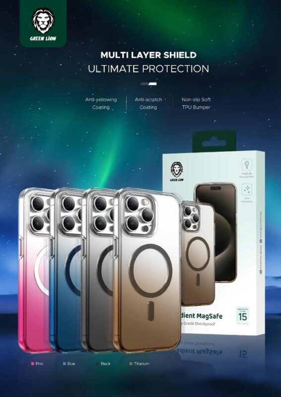 Green Lion Magsafe Silicone Ultra Soft Case iPhone 15 Pro