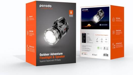 Porodo outdoor Adventure Flashlight & Speaker