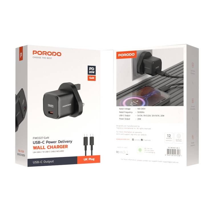 Porodo Compact PD Charger 20W