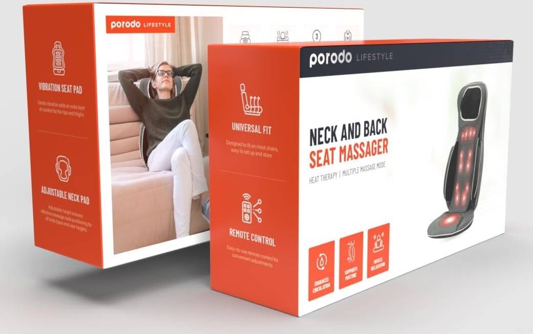 Porodo Neck And Back Seat Massager