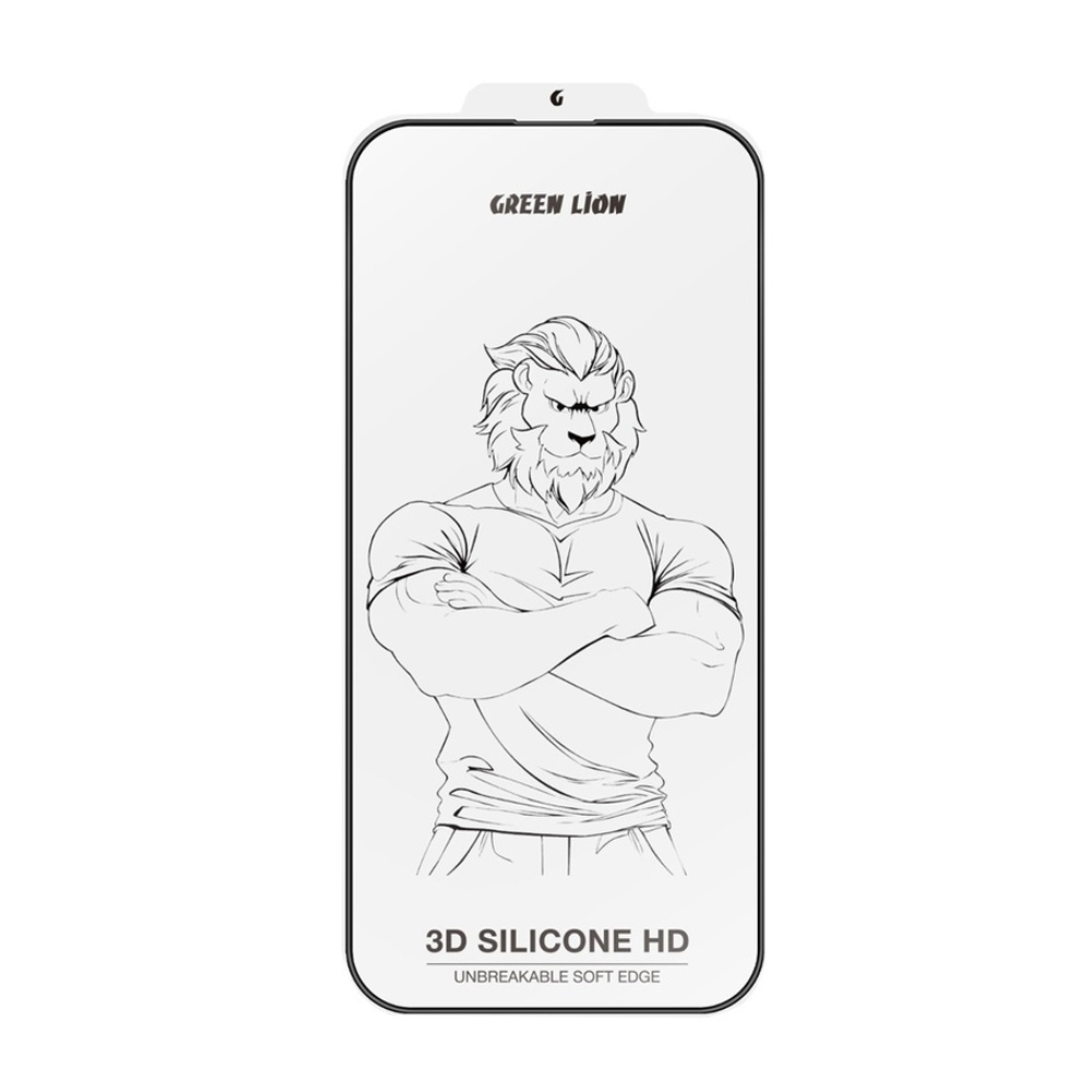 Green Lion 3D Silicone Plus HigH Definition Edge Glass 16 pro